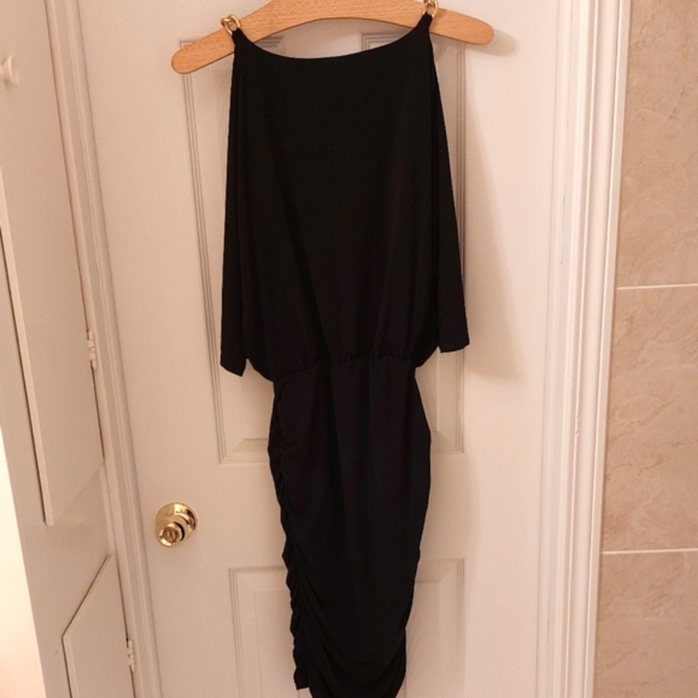 NWOT Ricki's Cold Shoulder Ruffle Front Dress - Picture 6 of 8